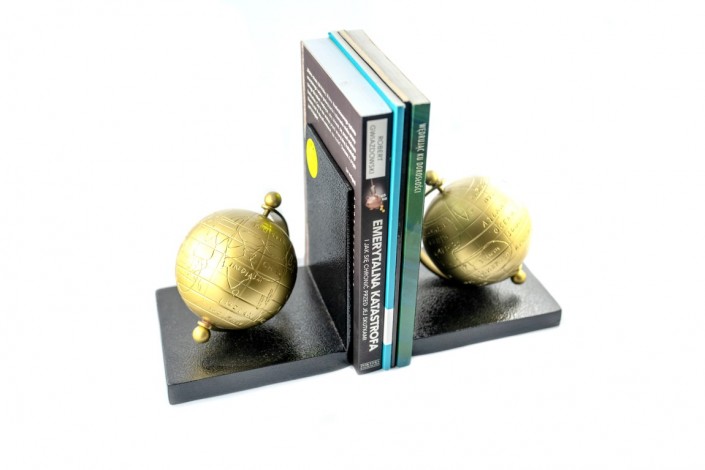 Bookend - złociste globy 