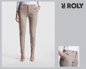 EVERLY WOMAN  Damskie spodnie o kroju chinosów.