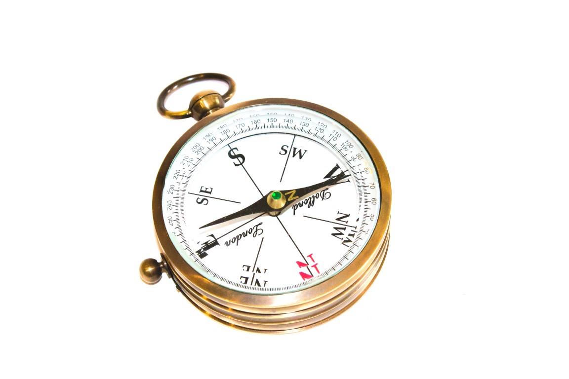 Kompas w skórzanym etui 