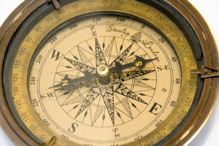 Mosiężny kompas 