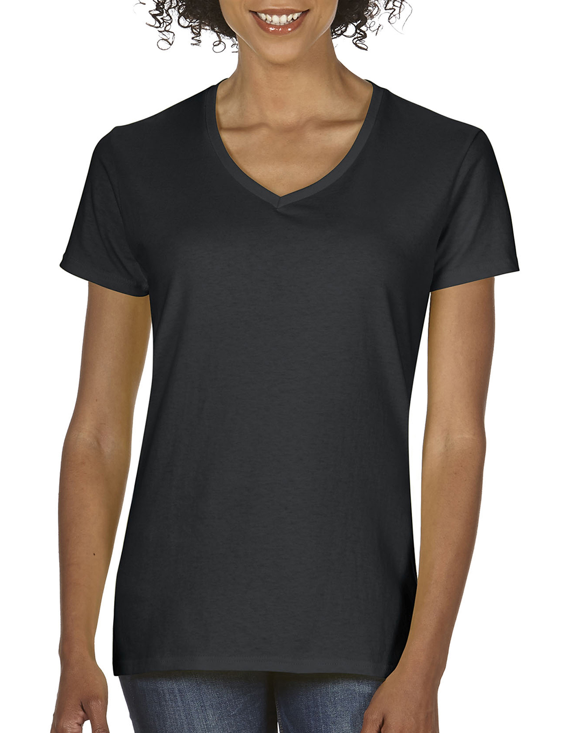 Damski t-shirt Premium Cotton V-Neck