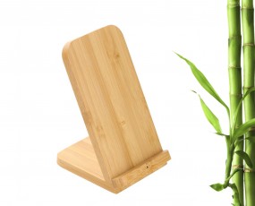 Bambusowa ładowarka  - stojak na telefon